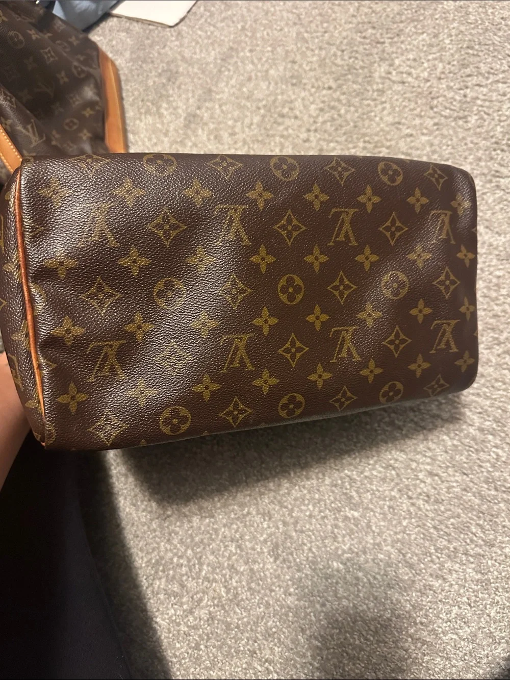 Louis Vuitton Monogram Canvas Top-Handle Satchel in Brown and Tan speedy 30